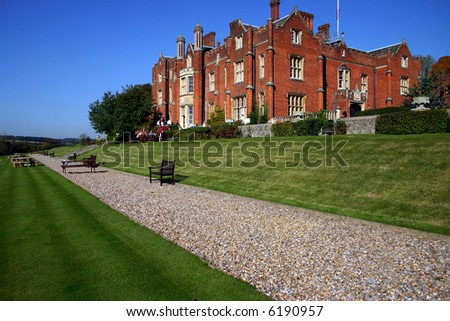 A grand stately home in southern England pictured on a summers day