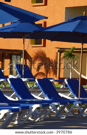 chairs at the pool of a hotel of Los Cabos, Baja California, Mexico, Latin America