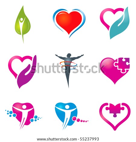 Various colorful health care icons for your  designs.