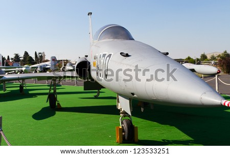 ISTANBUL - SEPTEMBER 22: in Istanbul Aviation Museum on September 22, 2012 in Istanbul, Turkey. Turkish Air Force bought  more than 200 F-5 from various countries.