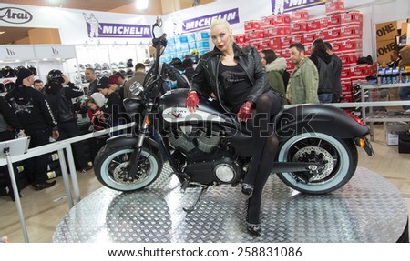 ISTANBUL, TURKEY - FEBRUARY 28, 2015: Victory 106 in Eurasia Moto Bike Expo in Istanbul Expo Center