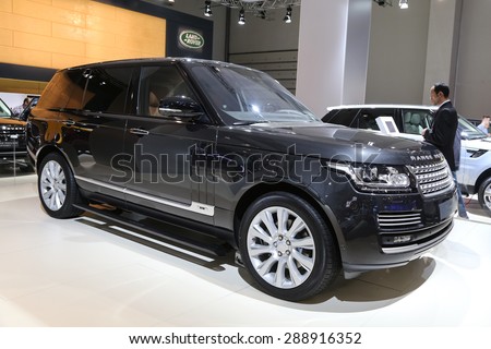 ISTANBUL, TURKEY - MAY 30, 2015: Land Rover Range Rover in Istanbul Autoshow 2015