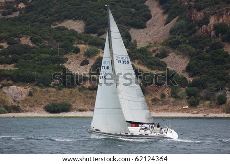 ISTANBUL, TURKEY - AUGUST 08: Capricorn sailship during Wings Media Cup on August 08, 2009 in Istanbul, Turkey