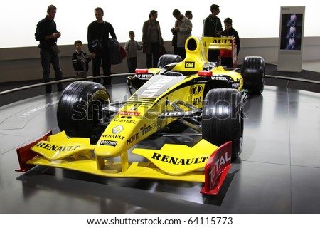 ISTANBUL, TURKEY - OCTOBER 30: Renault F1 car at 13th International Auto Show on October 30, 2010 in Istanbul, Turkey.
