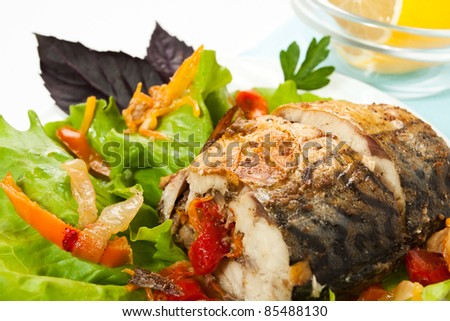 cooked fish on a plate