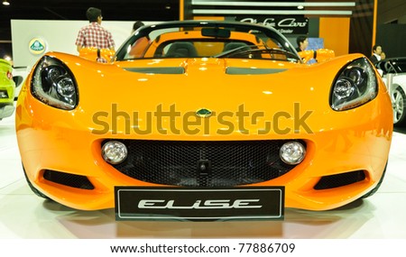 NONTABURI,THAILAND-MAY 21: a Lotus Elise on display at the Super Car & Import Car Show on May 21,2011 in Nontaburi, Thailand.