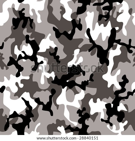 Illustrated Grey And Black Camouflage Background With A Seamless Design ...