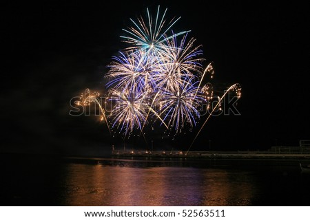 Fireworks during the Fireworks Contest at Madeira Island 2009