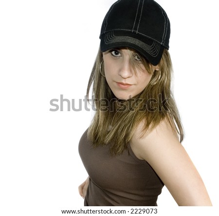 Blond wearing a ball cap