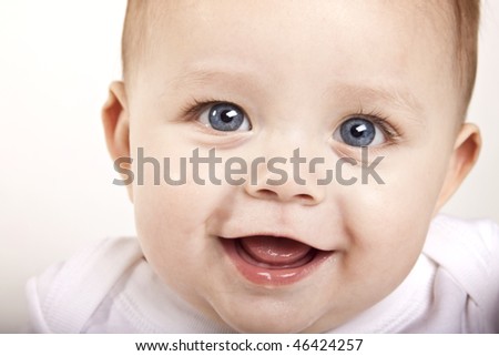 happy baby blue eyes