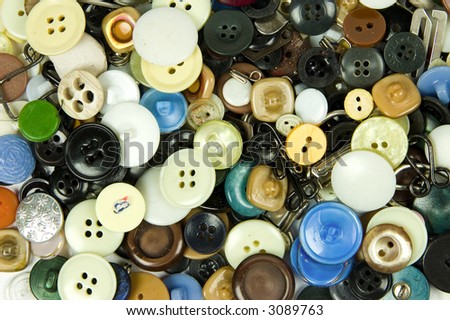 Buttons and tailoring accessories background