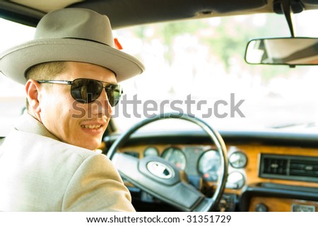 Old-time taxi driver
