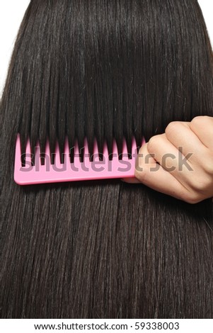 Texture of brunette long hair