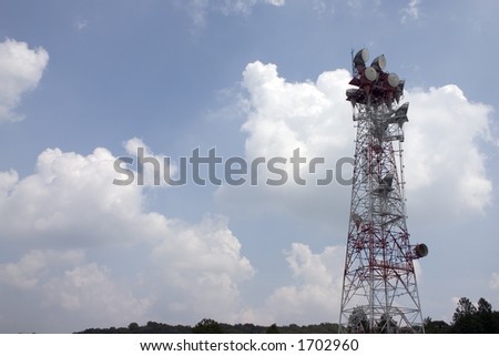 Communications Microwave Relay Tower