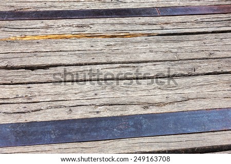 Textured grunge background old damaged with scratches wooden floor boards in the future. Great background or texture.