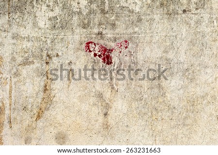 Dirty concrete wall with streaks of water, stains, cracks and scratches. Grungy concrete surface. Great background or texture for your project.