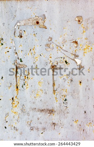 Creative background of rusty metal with cracks and scratches, carelessly painted paint. Grungy metal surface. Great background or texture for your project.