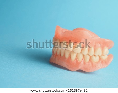 Similar – Image, Stock Photo Closeup of a denture