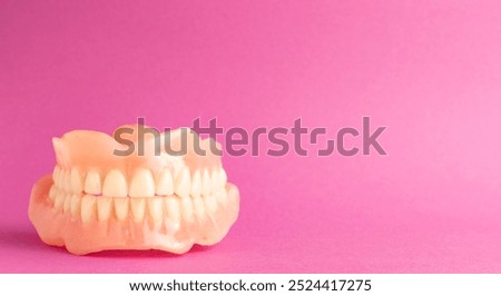 Similar – Image, Stock Photo Closeup of a denture