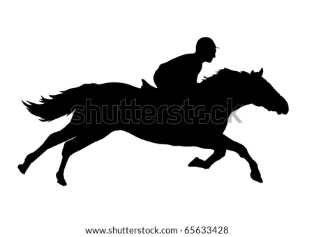 Silhouette Of A Jockey Stock Photo 65633428 : Shutterstock