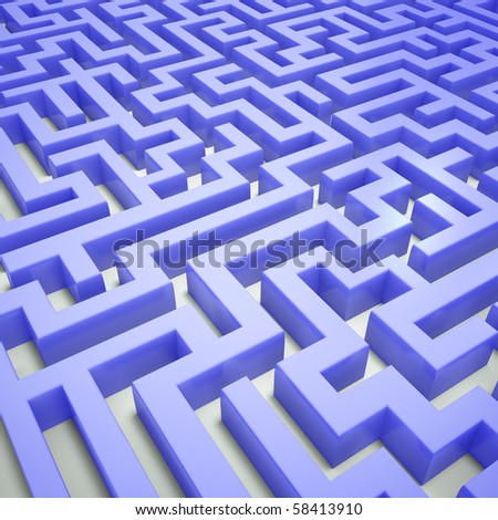 A square blue maze that stretches to infinity.
