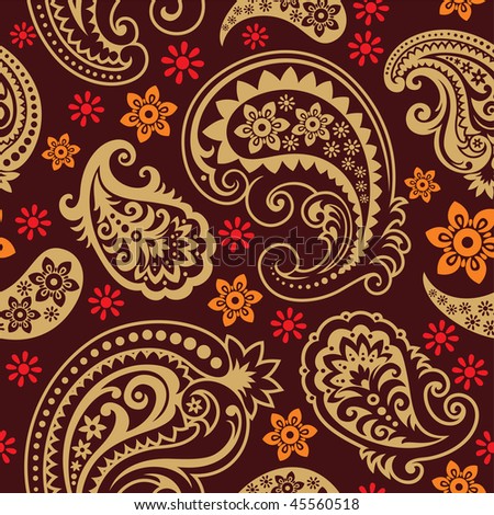 Seamless Background From A Paisley Ornament, Fashionable Modern ...