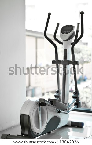 elliptical cross trainer in sport gym