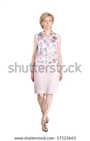 adult fifty years woman posing in studio
