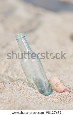 Sea decor series. message in a bottle