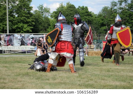 ROCKTON FAIRGROUNDS Ã¢Â?Â? JUNE 23:  The battle of knights at  
