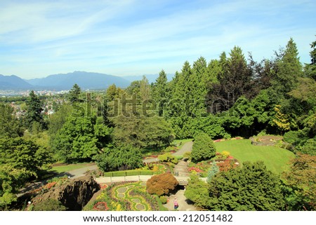 Queen Elizabeth park in Vancouver in British Columbia, Canada