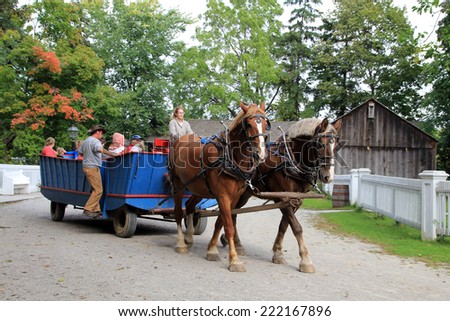 TORONTO - SEPTEMBER 20: Annual Pioneer Harvest festival in Black Creek Pioneer Village in  September 20, 2014 in Toronto, Canada.