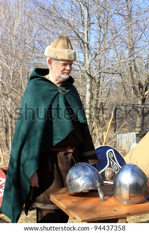 RICHMOND HILL – FEBRUARY 05: The old knight at Winter Carnival in Mill Pond Park in Richmond Hill, Canada in February 05, 2012.