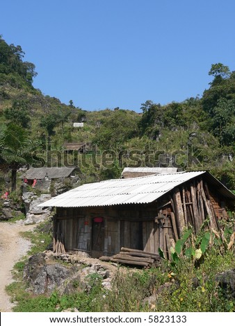 A poor house in Northern Vietnam