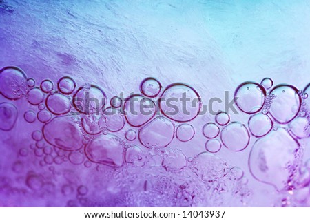 bubbles trapped inside a frosted drink icy drink