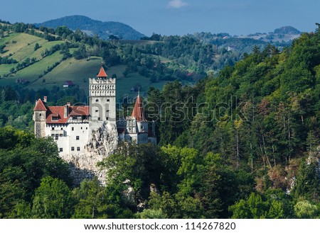 The medieval Castle of Bran. The castle  guarded in the past the border between Transylvania an Wallachia. It is also known for the myth of Dracula.