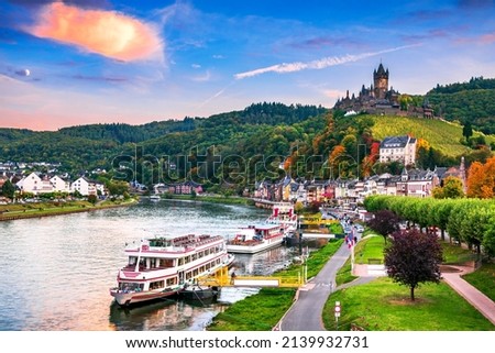 Similar – Image, Stock Photo Cochem on the Moselle