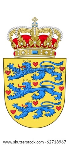 vector image of the national emblem of Denmark