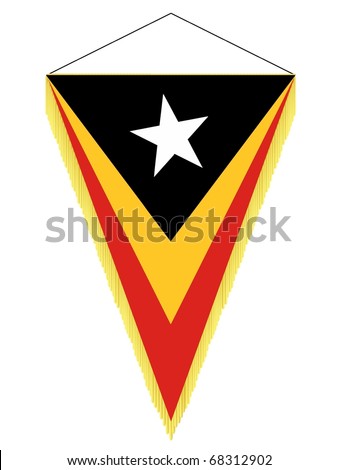 vector image of a pennant with the national flag of East Timor