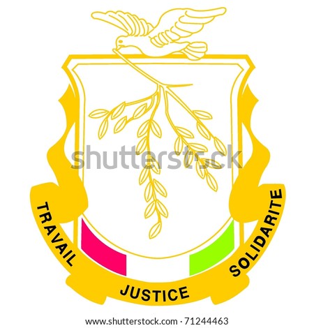 the national coat of arms of Guinea
