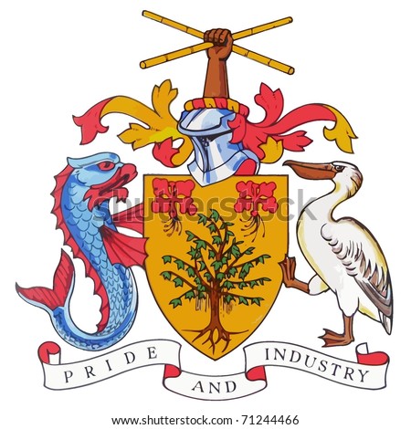 the national coat of arms of Barbados
