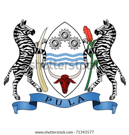 the national coat of arms of Botswana