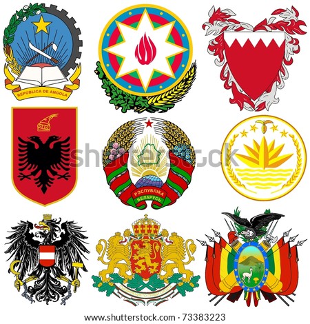 vector set of coats of arms of the world #4