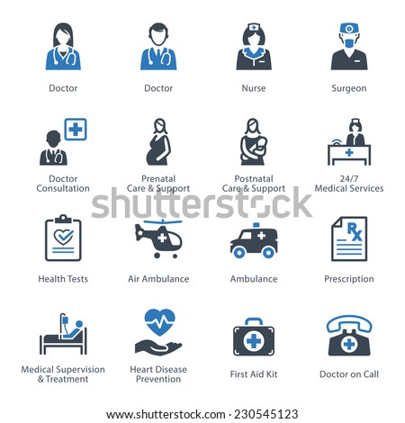 Medical & Health Care Icons Set 1 - Services 