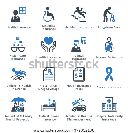 Health Protection Icons - Blue Series