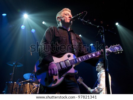 NEW YORK - MAR 16:  Singer / guitarist Davy Carton of the Saw Doctors performs at Irving Plaza on March 16, 2012 in New York City.