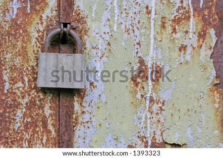 lock on an old gate