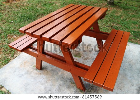 Sitting bench at leisure park. Concept of outdoor facility.