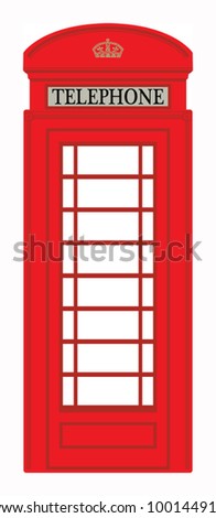 Phone booth, vector illustration