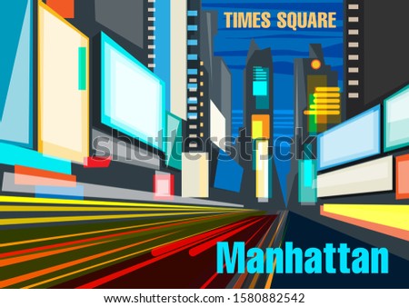 New York, Times Square, entertainment center and neighborhood in the Midtown Manhattan, United States